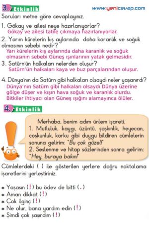 2. Sınıf Türkçe Kitabı Sayfa 108 109 110 113 Cevapları Meb