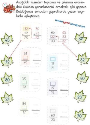 2. Sınıf Matematik Ders Kitabı Sayfa 106 107 110 111 Cevapları Meb