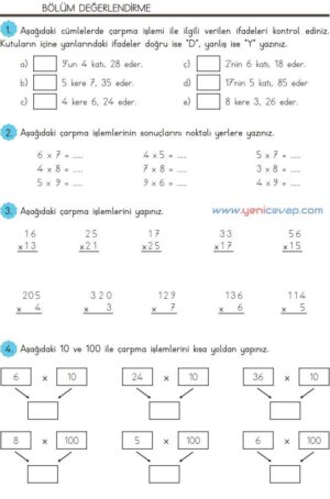 3. Sınıf Matematik Kitabı Sayfa 110 111 115 Cevapları Meb