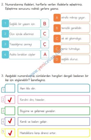 3. Sınıf Hayat Bilgisi Kitabı Sayfa 110 111 113 115 Cevapları Meb