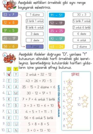 2. Sınıf Matematik Ders Kitabı Sayfa 113 114 116 117 Cevapları Meb