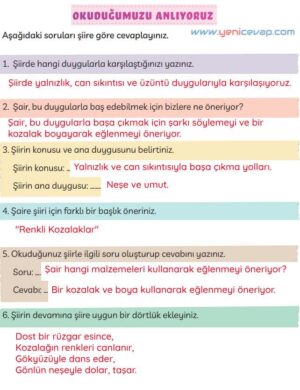 3. Sınıf Türkçe Kitabı Sayfa 122 123 124 Cevapları Meb