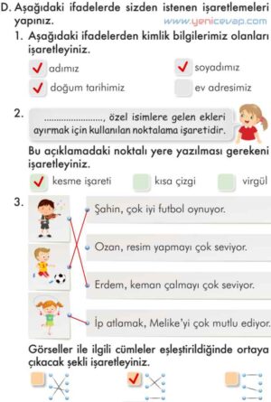 2. Sınıf Türkçe Kitabı Sayfa 126 127 128 129 Cevapları İlke Yayınları