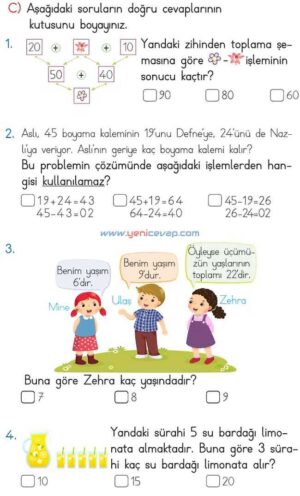 2. Sınıf Matematik Ders Kitabı Sayfa 129 130 131 136 Cevapları Meb