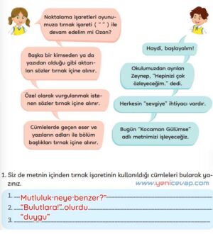 3. Sınıf Türkçe Kitabı Sayfa 140 141 142 Cevapları Meb