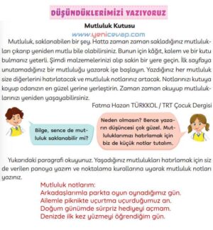 3. Sınıf Türkçe Kitabı Sayfa 143 144 145 Cevapları Meb