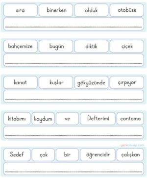 Cümle Oluşturalım