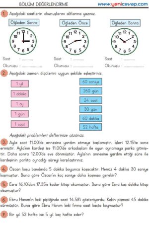3. Sınıf Matematik Kitabı Sayfa 151 152 155 Cevapları Meb