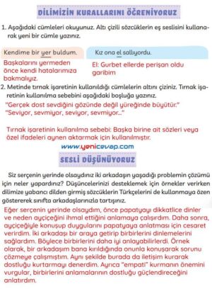 3. Sınıf Türkçe Kitabı Sayfa 163 164 165 Cevapları Meb