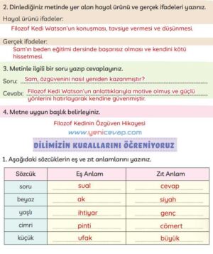 3. Sınıf Türkçe Kitabı Sayfa 169 170 171 Cevapları Meb