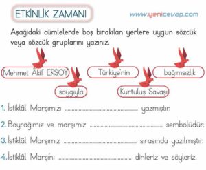 2. Sınıf Hayat Bilgisi Kitabı Sayfa 181 Cevapları Meb