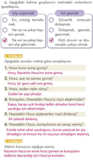 2. Sınıf Türkçe Kitabı Sayfa 202 203 204 205 Cevapları İlke Yayınları