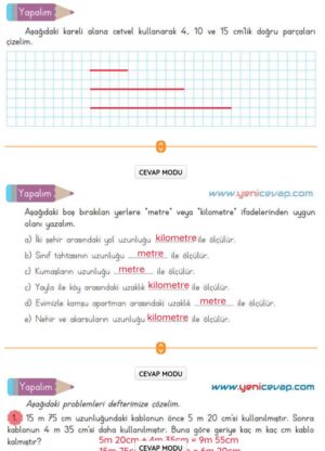 3. Sınıf Matematik Kitabı Sayfa 209 211 213 Cevapları Meb