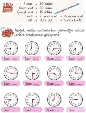 2. Sınıf Matematik Ders Kitabı Sayfa 222 225 227 228 Cevapları Meb