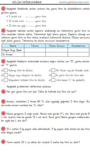3. Sınıf Matematik Kitabı Sayfa 234 235 236 Cevapları Meb