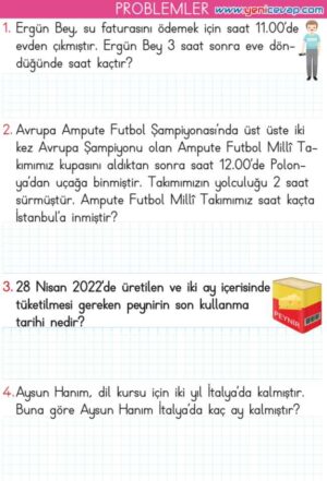 2. Sınıf Matematik Ders Kitabı Sayfa 240 241 244 245 Cevapları Meb