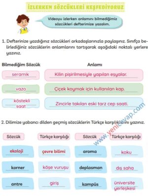 3. Sınıf Türkçe Kitabı Sayfa 249 250 251 Cevapları Meb