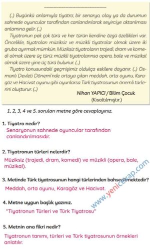 3. Sınıf Türkçe Kitabı Sayfa 257 258 259 Cevapları Meb