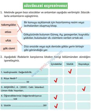 3. Sınıf Türkçe Kitabı Sayfa 284 286 287 Cevapları Meb