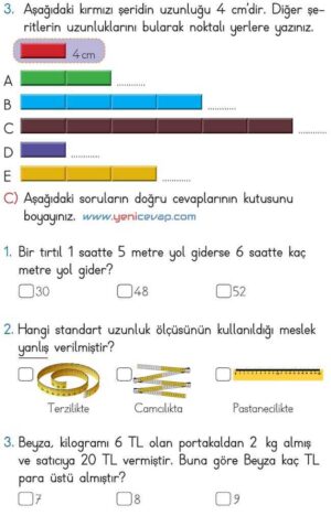 2. Sınıf Matematik Ders Kitabı Sayfa 305 306 307 308 309 Cevapları Meb