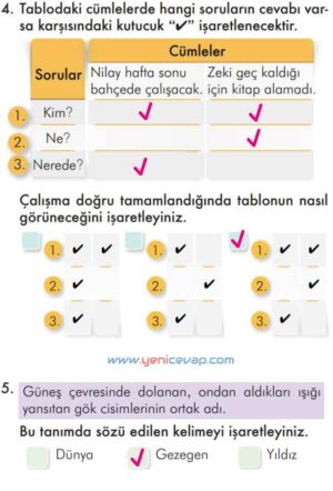 2. Sınıf Türkçe Kitabı Sayfa 310 311 312 Cevapları İlke Yayınları