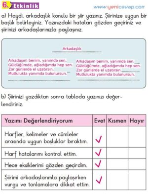 2. Sınıf Türkçe Kitabı Sayfa 35 37 38 39 Cevapları Meb