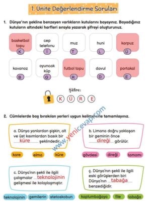 3. Sınıf Fen Bilimleri Kitabı Sayfa 36 38 39 40 Cevapları Meb