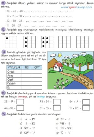 3. Sınıf Matematik Kitabı Sayfa 45 48 50 54 Cevapları Meb