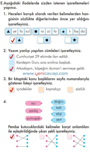 2. Sınıf Türkçe Kitabı Sayfa 46 47 48 49 Cevapları İlke Yayınları