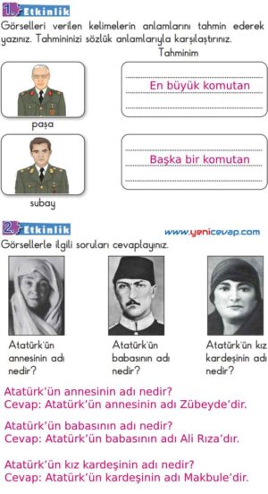 2. Sınıf Türkçe Kitabı Sayfa 49 50 51 56 Cevapları Meb