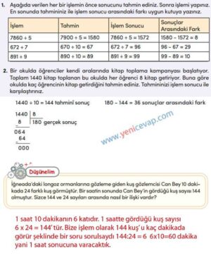 4. Sınıf Matematik Kitabı Sayfa 102 103 104 105 Cevapları Meb