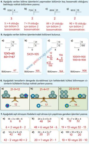 4. Sınıf Matematik Kitabı Sayfa 115 116 117 118 Cevapları Meb