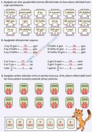 4. Sınıf Matematik Kitabı Sayfa 149 150 151 152 Cevapları Meb