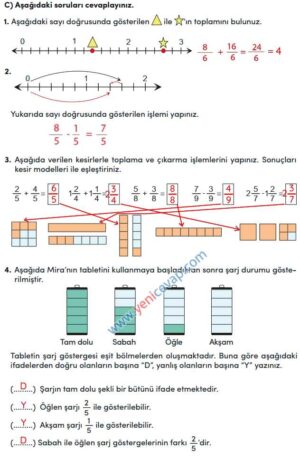 4. Sınıf Matematik Kitabı Sayfa 172 173 174 176 Cevapları Meb