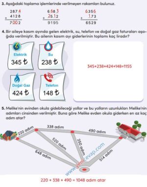 4. Sınıf Matematik Kitabı Sayfa 40 41 42 45 Cevapları Meb