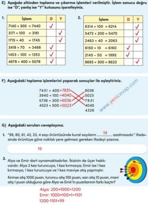 4. Sınıf Matematik Kitabı Sayfa 50 51 52 Cevapları Meb