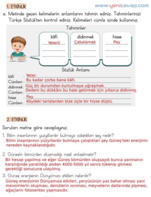 4. Sınıf Türkçe Kitabı Sayfa 144 146 147 Cevapları Meb