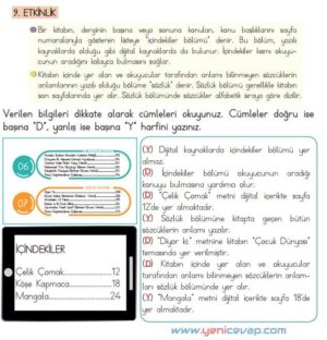 4. Sınıf Türkçe Kitabı Sayfa 200 202 203 204 205 Cevapları Meb