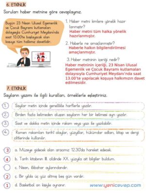 4. Sınıf Türkçe Kitabı Sayfa 210 212 213 214 215 Cevapları Meb