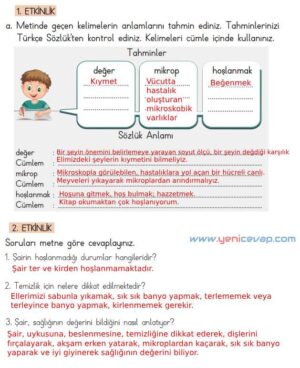4. Sınıf Türkçe Kitabı Sayfa 228 229 230 231 232 233 Cevapları Meb