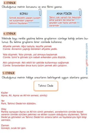 4. Sınıf Türkçe Kitabı Sayfa 243 244 246 247 248 249 Cevapları Meb