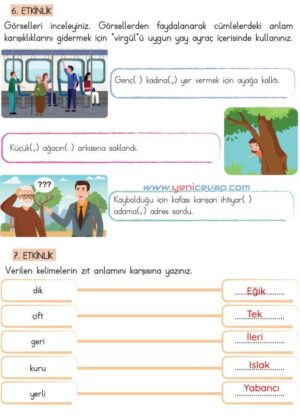 4. Sınıf Türkçe Kitabı Sayfa 30 31 32 33 34 Cevapları Meb