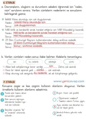 4. Sınıf Türkçe Kitabı Sayfa 56 57 58 59 Cevapları Meb