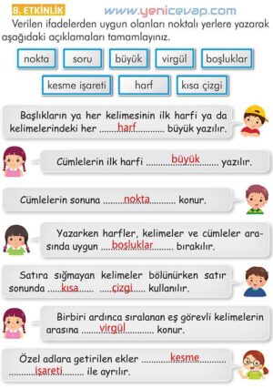 2. Sınıf Türkçe Kitabı Sayfa 56 57 59 62 Cevapları İlke Yayınları