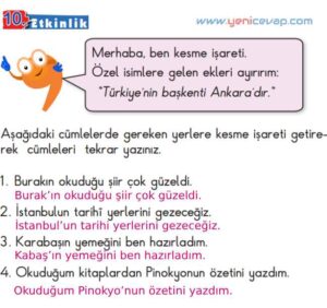 2. Sınıf Türkçe Kitabı Sayfa 57 58 60 63 Cevapları Meb