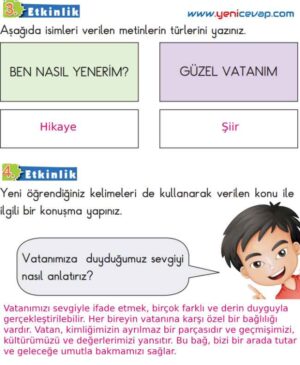2. Sınıf Türkçe Kitabı Sayfa 64 65 66 68 Cevapları Meb
