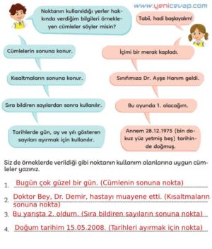 3. Sınıf Türkçe Kitabı Sayfa 66 67 70 Cevapları Meb