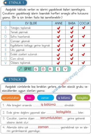 3. Sınıf Hayat Bilgisi Kitabı Sayfa 64 65 66 67 Cevapları Meb