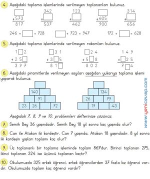 3. Sınıf Matematik Kitabı Sayfa 75 77 78 Cevapları Meb