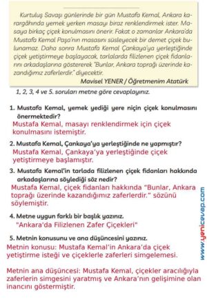 3. Sınıf Türkçe Kitabı Sayfa 76 77 78 Cevapları Meb
